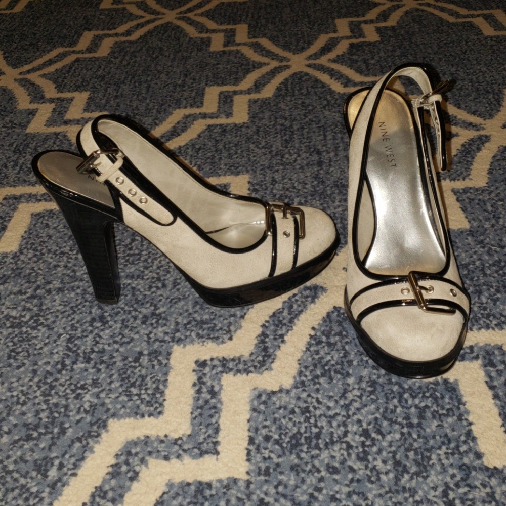 Grey Nine West Heels